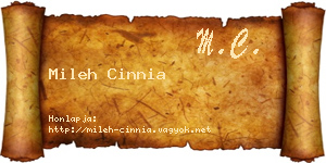 Mileh Cinnia névjegykártya